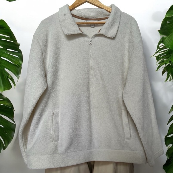 KOOLABURRA by UGG Sueded Jersey Back Sherpa 1/4 Zip Pullover XL - Picture 2 of 4